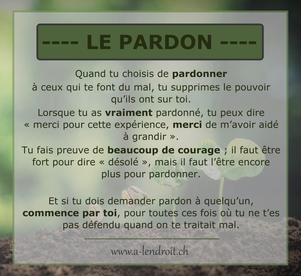 pardon pardonner libération liberté processus accompagnement